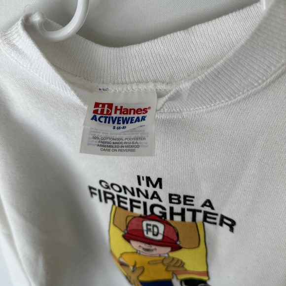Im Gonna Be a Firefighter Just Like My Grandpa Kids Youth S Pullover Sweater VTG - Picture 7 of 14